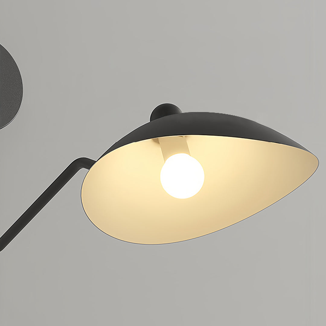 Vintage Swing-Arm Wall Sconce — Iron, E27 LED, 3-Step Dimming, 360° Rotatable, 1- or 2-Light, 4 Sizes