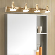 Gold LED Bathroom Vanity Light — Polished Gold, 180° Rotatable Heads, 3-Light / 4-Light