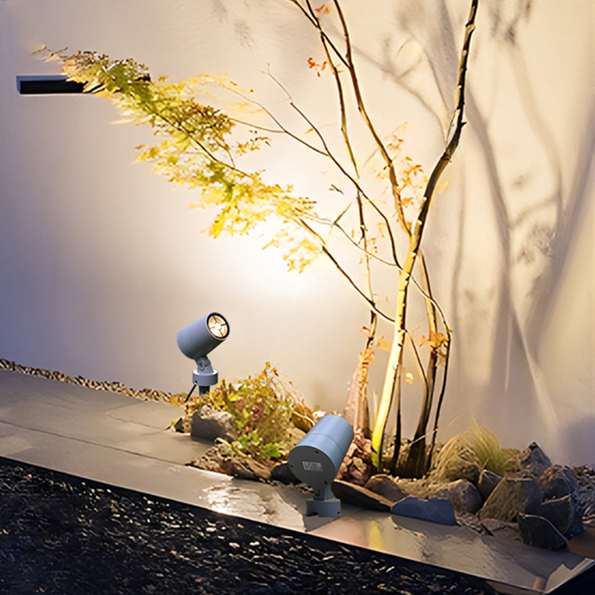 Modern Outdoor Garden Spotlight — Die-Cast Aluminum, LED, 10W/20W/30W, 3000K Warm White, IP65 Weatherproof