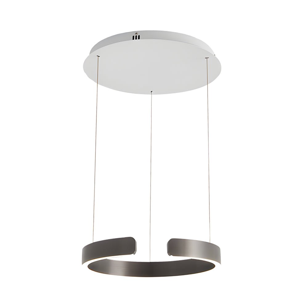 adjustable height modern c shaped pendant light