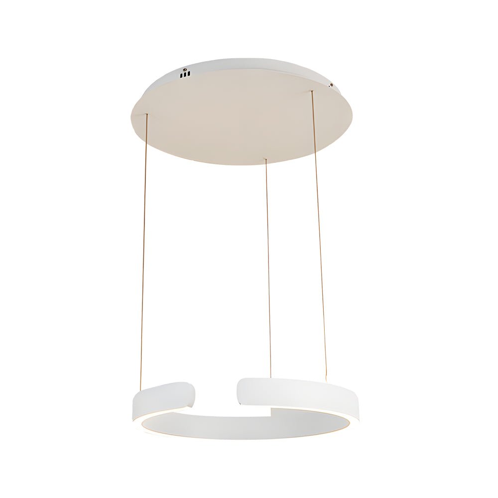 adjustable height modern c shaped pendant light