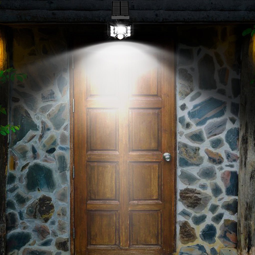 adjustable led solar outdoor wall lamp with motion sensor spotlight