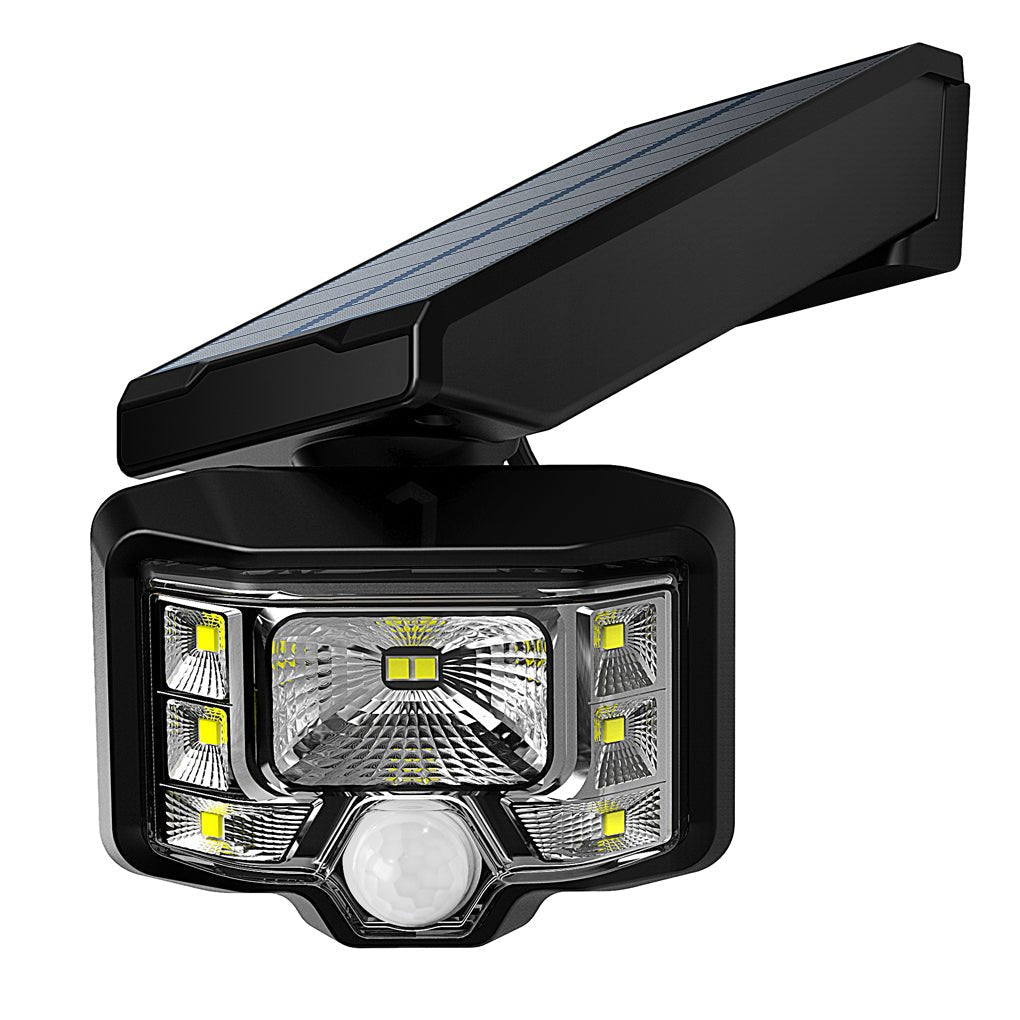 adjustable led solar outdoor wall lamp with motion sensor spotlight