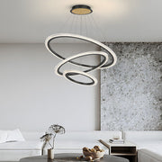 adjustable luxury 3 step dimming modern chandelier with 23 rings hanging lights
