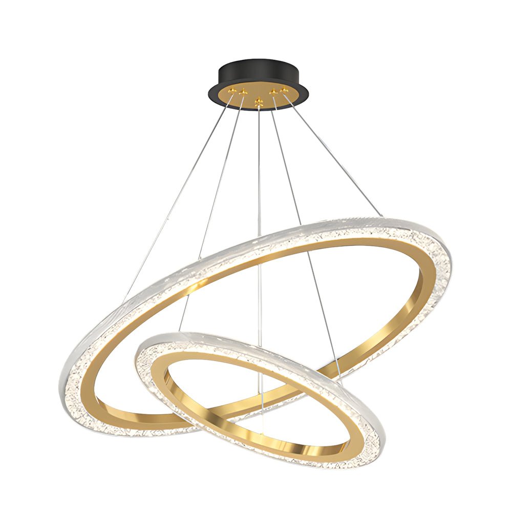 adjustable luxury 3 step dimming modern chandelier with 23 rings hanging lights