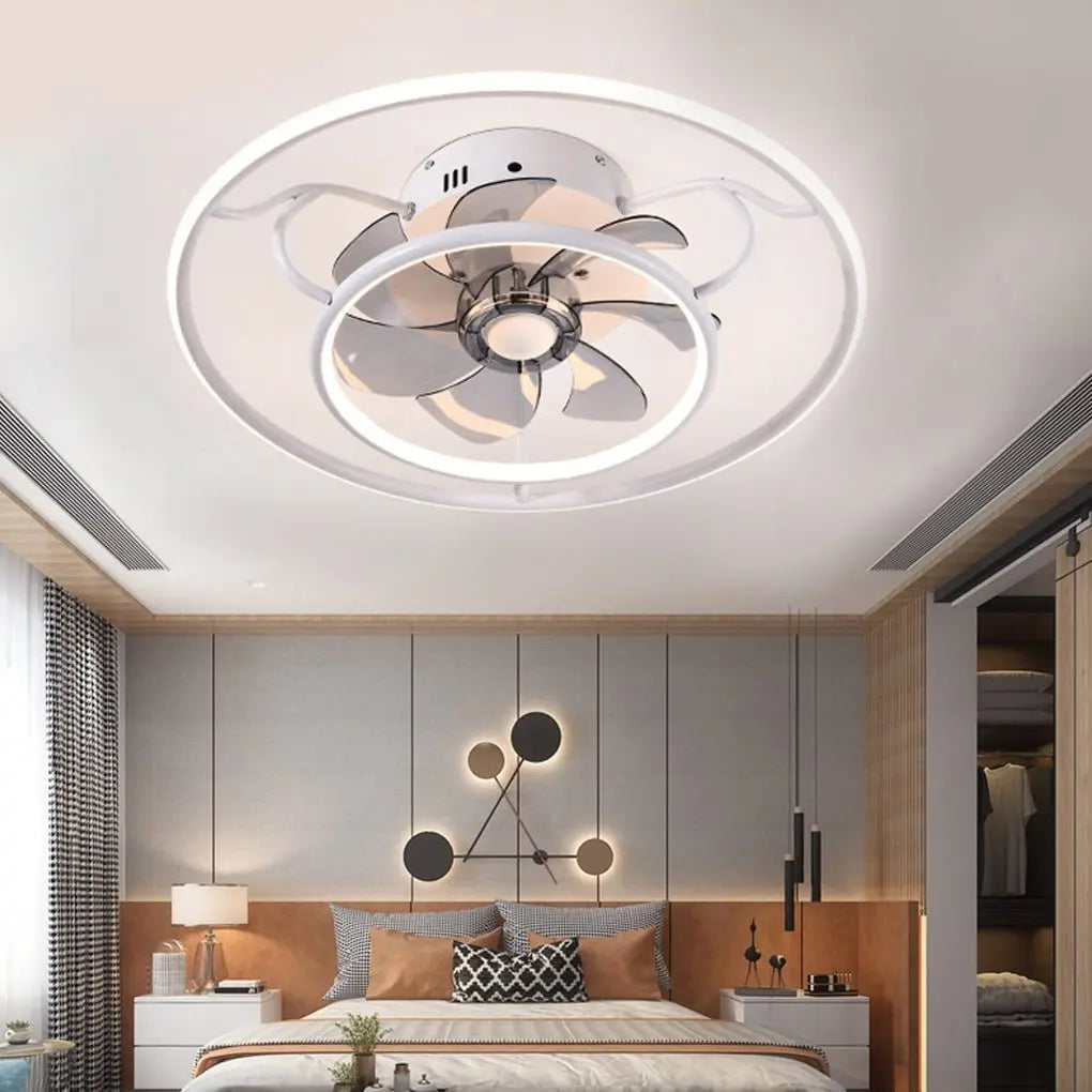 Adjustable Nordic Frequency Conversion Ceiling Fan Lights for Living Room, Bedroom, and Dining Room Luxe