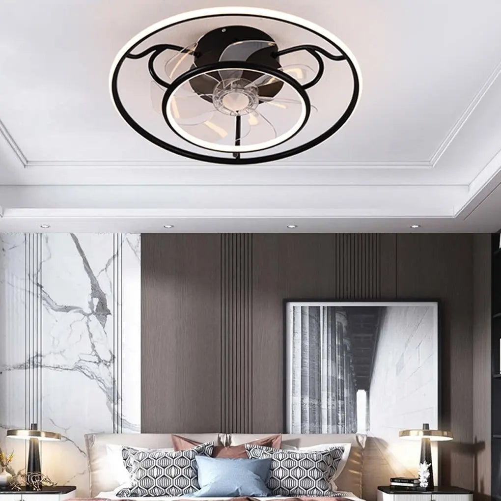 Adjustable Nordic Frequency Conversion Ceiling Fan Lights for Living Room, Bedroom, and Dining Room Luxe