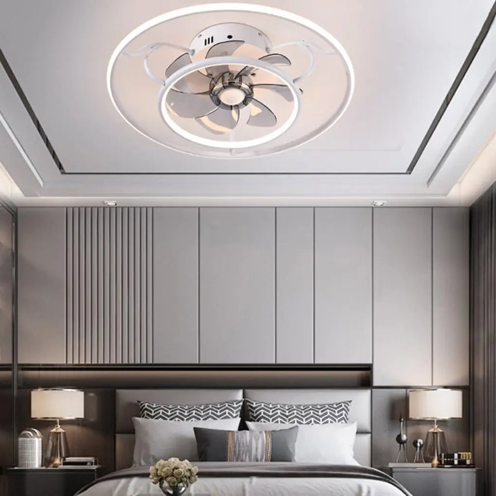 Adjustable Nordic Frequency Conversion Ceiling Fan Lights for Living Room, Bedroom, and Dining Room Luxe