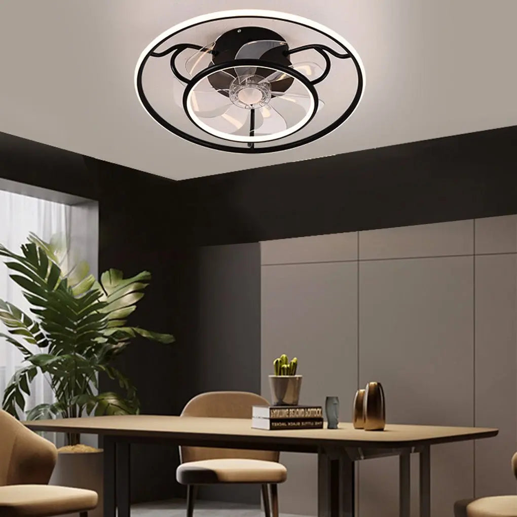 Adjustable Nordic Frequency Conversion Ceiling Fan Lights for Living Room, Bedroom, and Dining Room Luxe