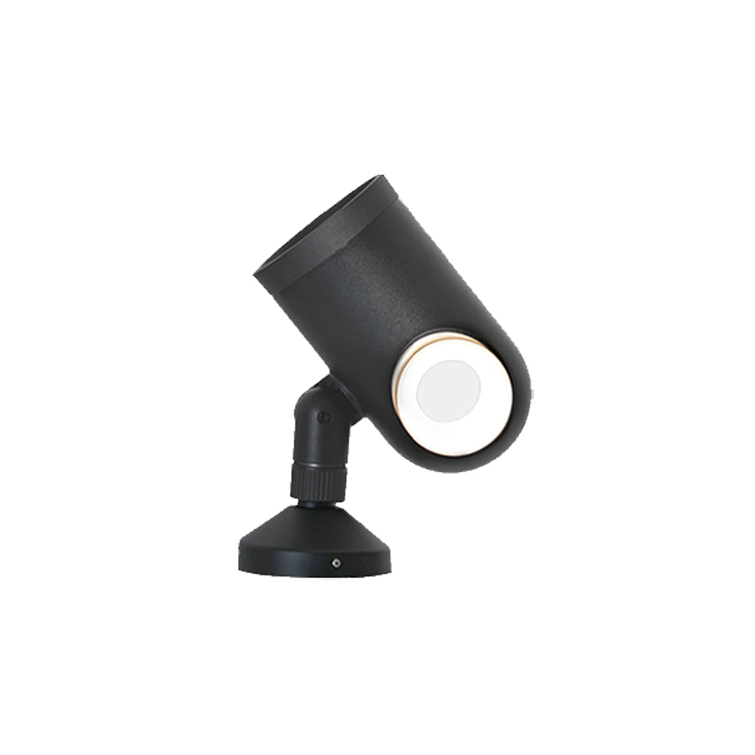 Outdoor Landscape Spotlight — Die-Cast Aluminum, 12W LED, IP65 Weatherproof, Base or Ground-Plug Mount