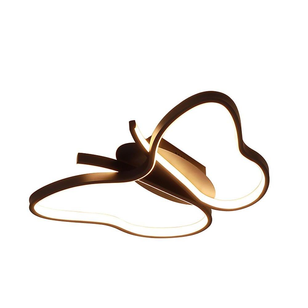 Butterfly LED Flush-Mount Ceiling Light — Metal and PVC, 30W, 3000K / 6000K, 20" × 14"