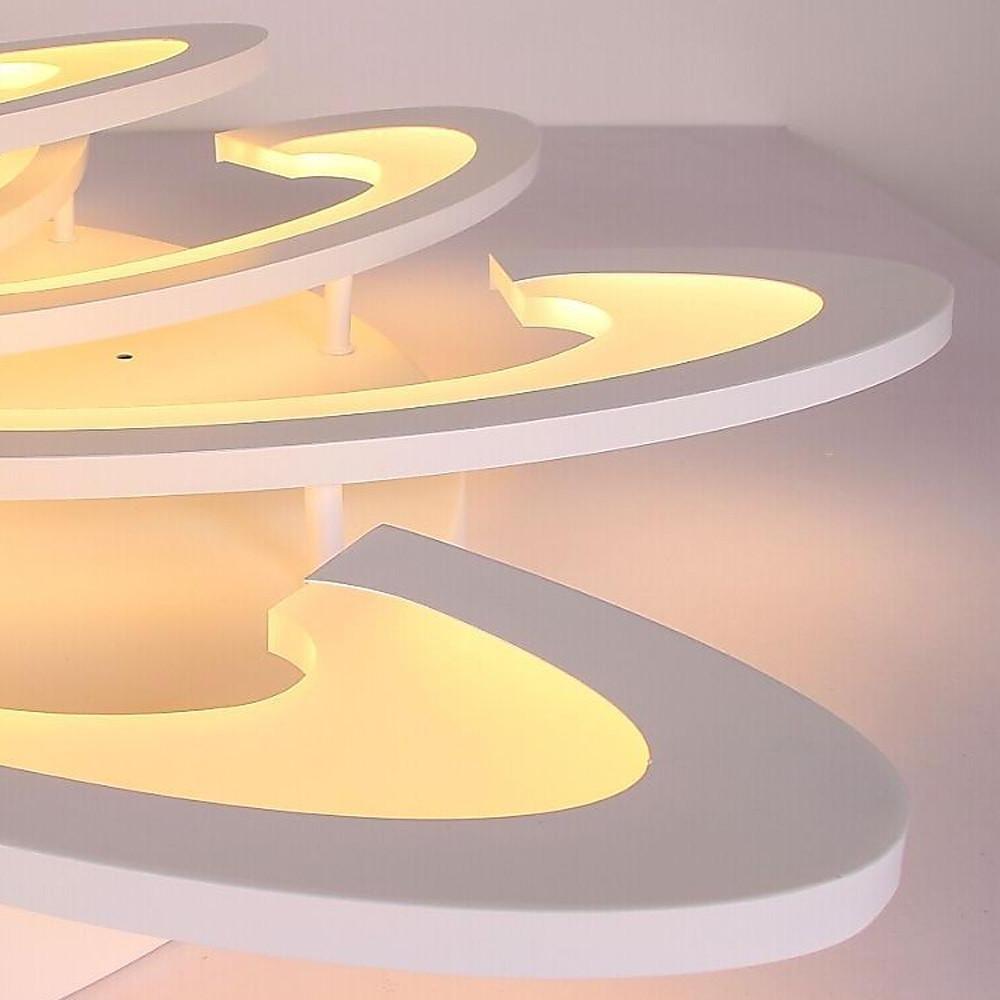 Geometric Flower LED Flush-Mount Ceiling Light — Acrylic & Aluminum, 3-Step Dimming, 3000K–7000K, 3-Light / 6-Light / 12-Light