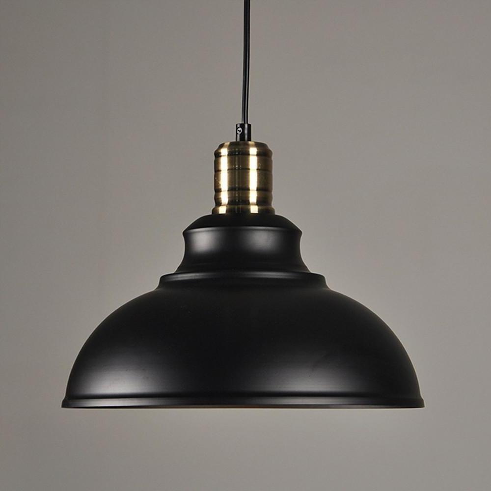 Vintage Semi-Globe Pendant Light — Metal, Industrial, 11" / 14" / 16", 59" Adjustable Cord