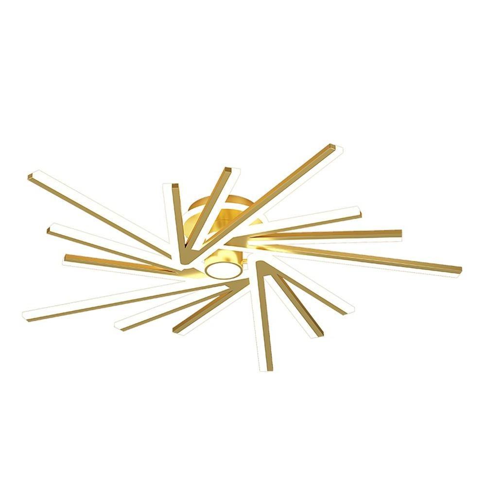 Abstract Tube Flower Semi-Flush Mount — Metal and Acrylic, LED, 3-Light / 4-Light / 5-Light, Three-Step Dimming, Remote Control