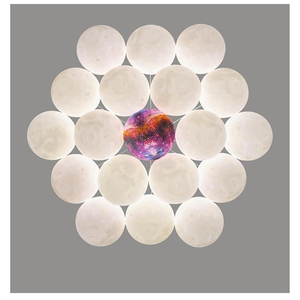 Cluster Globe Chandelier — Glass and Metal, G9 LED, 9/13/17-Light, 16" Diameter, 3000K/6000K