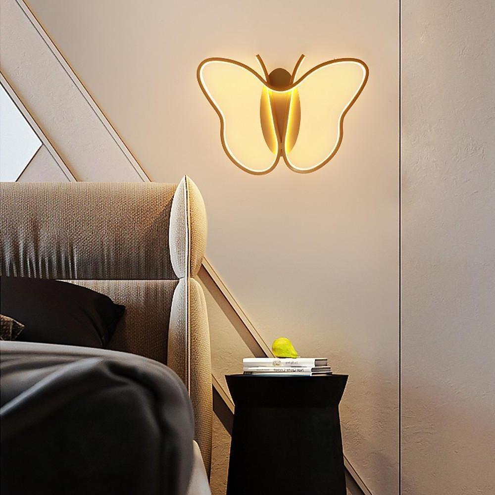 Butterfly LED Flush-Mount Ceiling Light — Metal and PVC, 30W, 3000K / 6000K, 20" × 14"