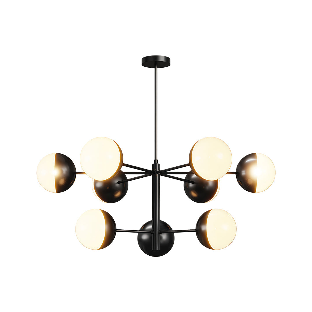 Magic Bean Globe Chandelier — Solid Copper Frame, Clear Glass Shades, G9, 35.4" / 39.4" / 43.3"