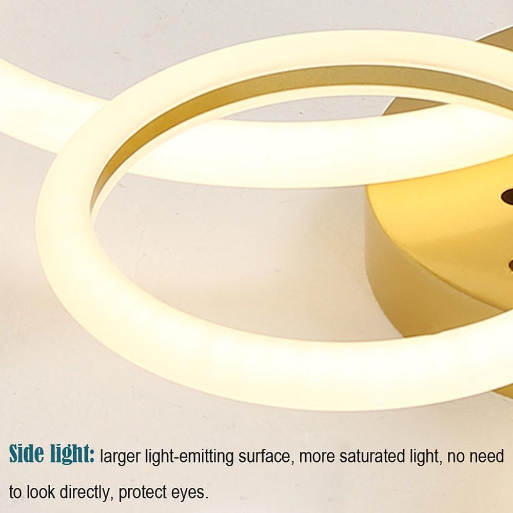 Circular Ring LED Flush-Mount Ceiling Light — Metal & Acrylic, Dimmable with Remote, 2-Light to 6-Light, 18"–30"