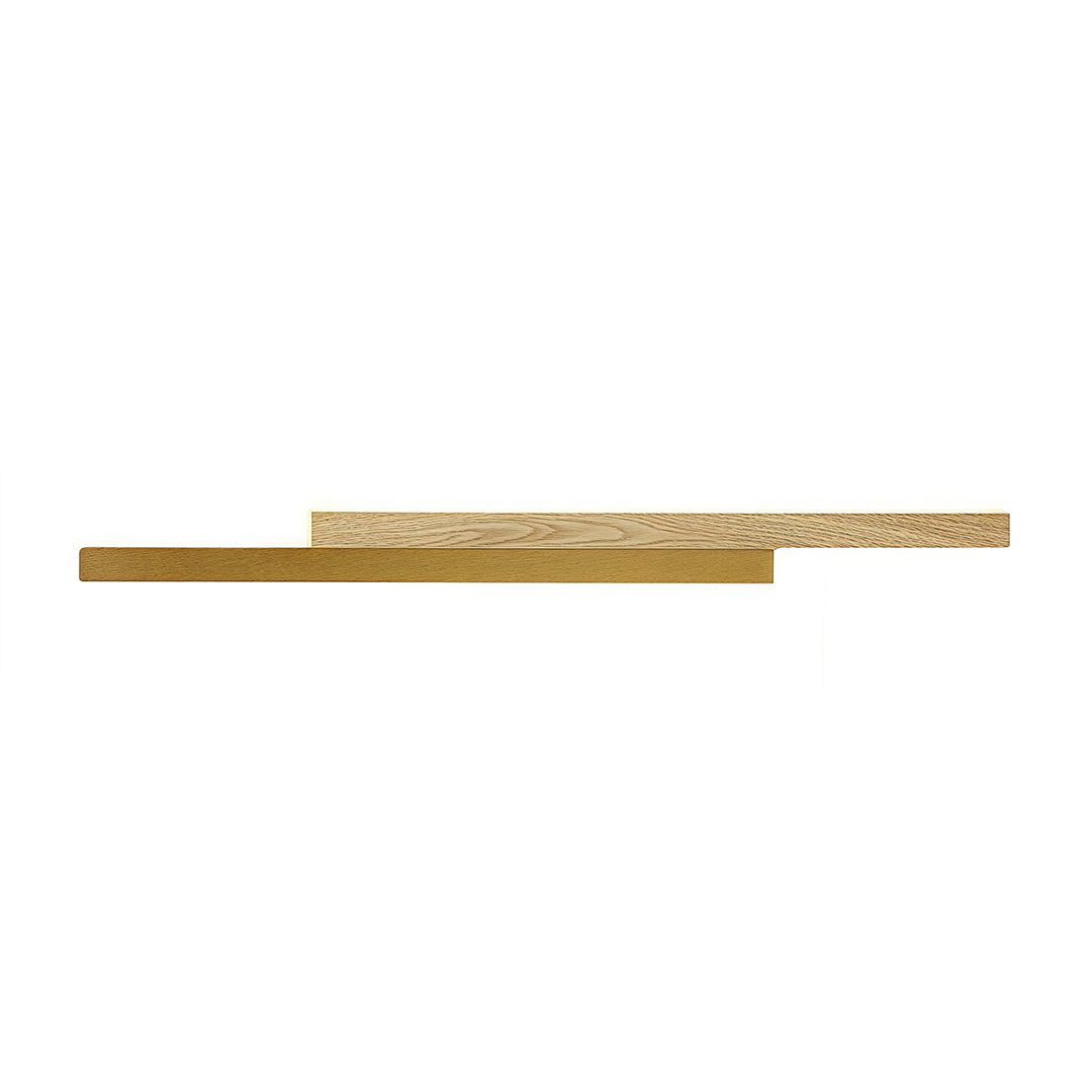 Minimalist Linear LED Wall Sconce — Gold Iron, White Acrylic, 3 Sizes, Dimmable