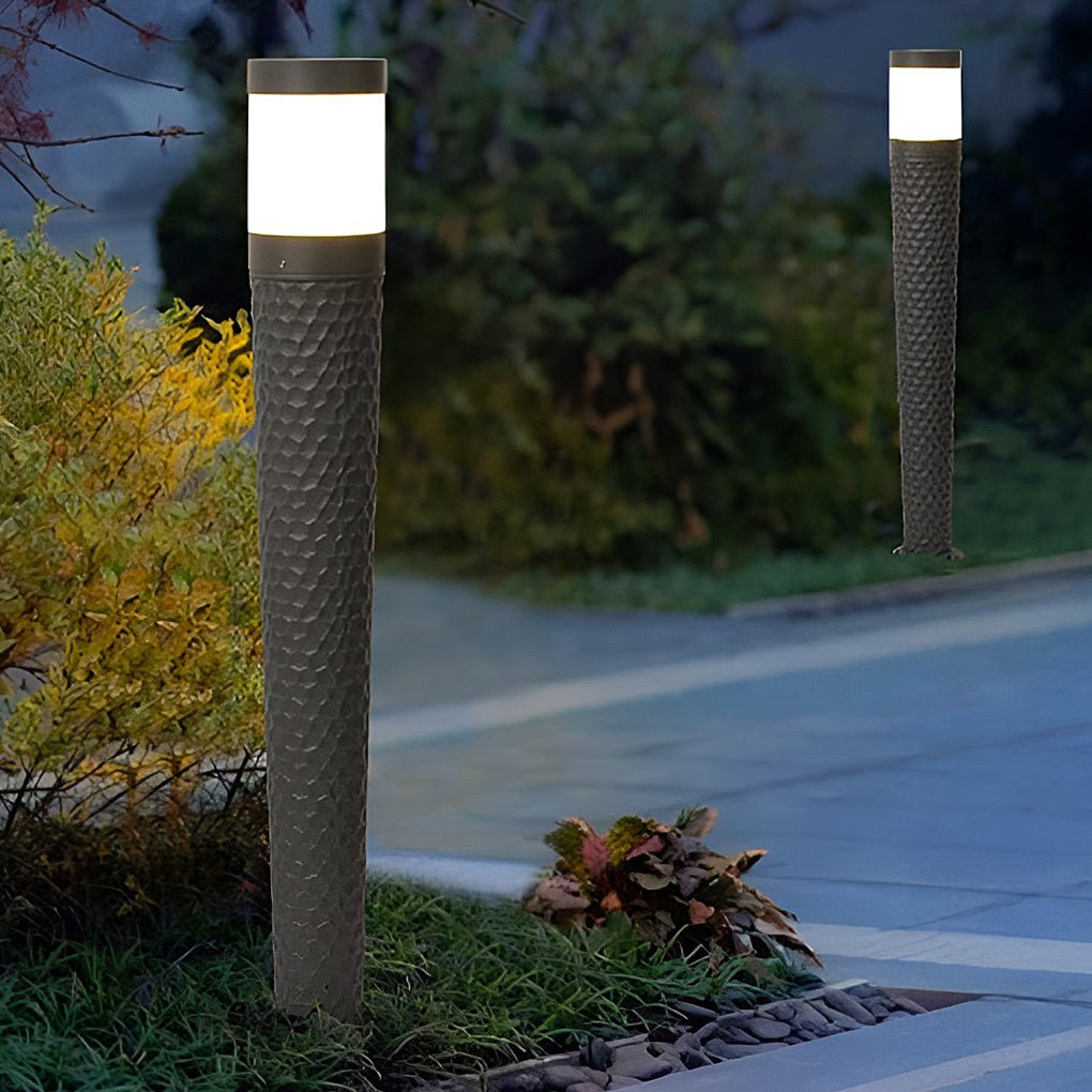 aluminum body vintage led outdoor post lights with dome shaped lampshade