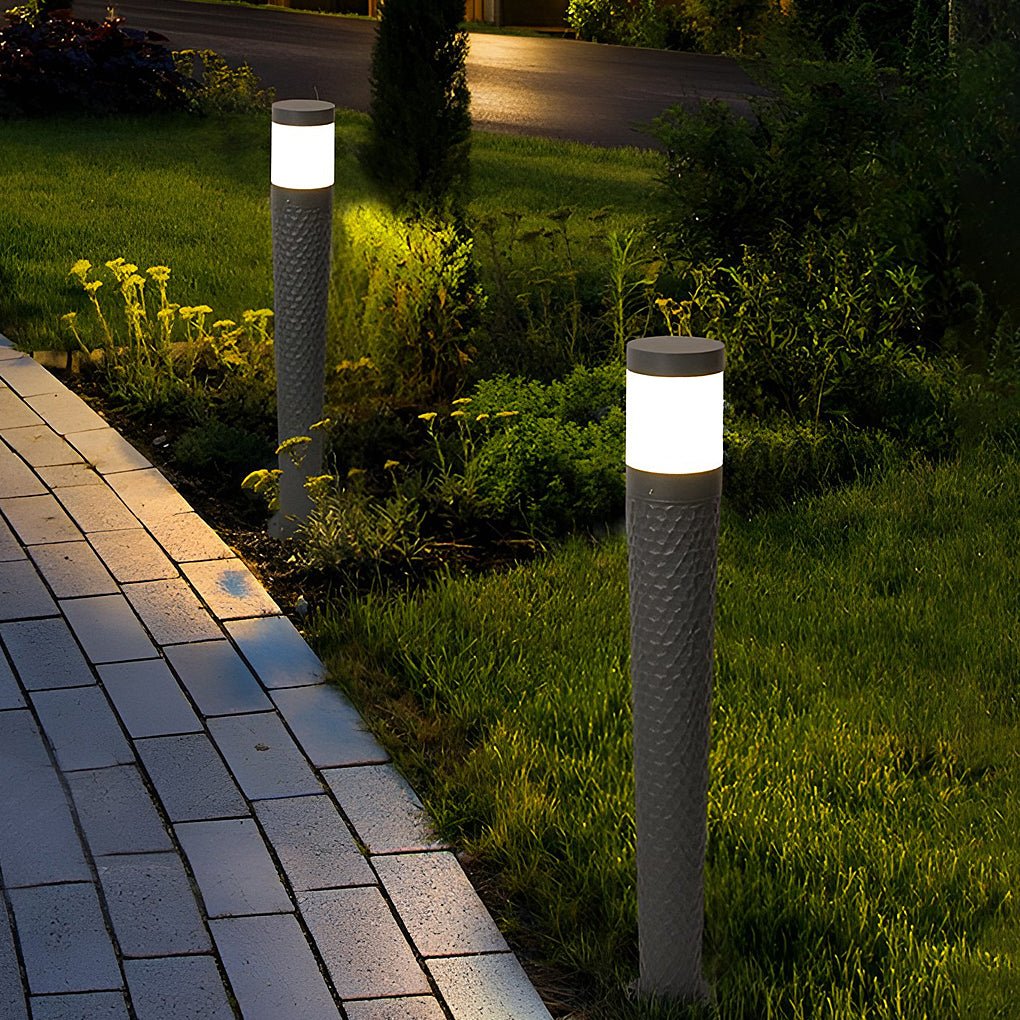aluminum body vintage led outdoor post lights with dome shaped lampshade