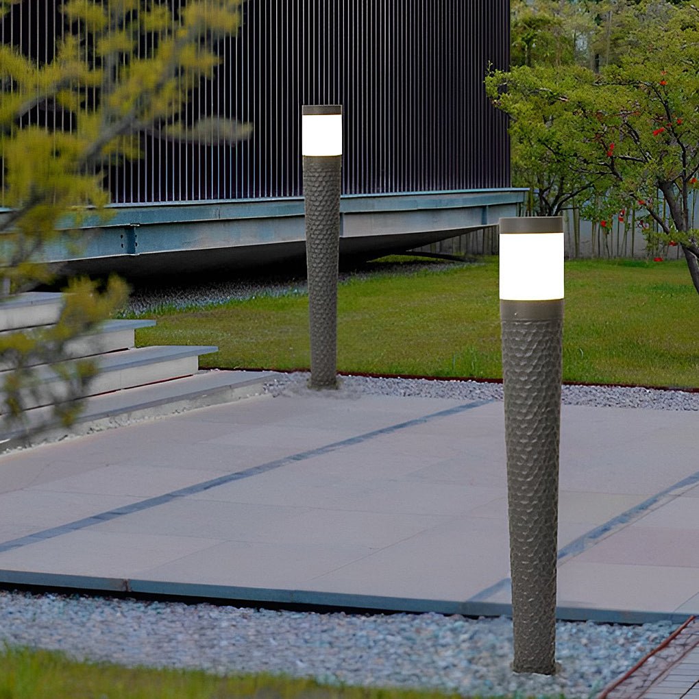 aluminum body vintage led outdoor post lights with dome shaped lampshade