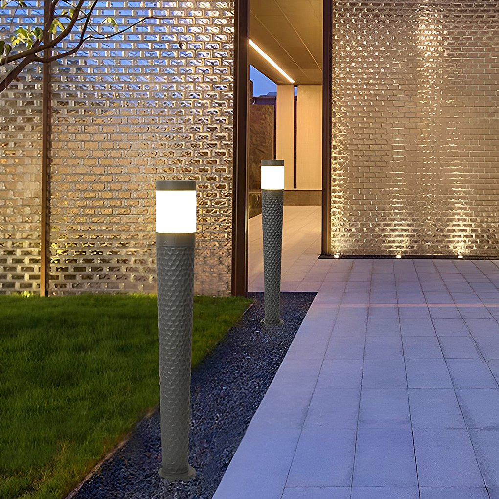 aluminum body vintage led outdoor post lights with dome shaped lampshade