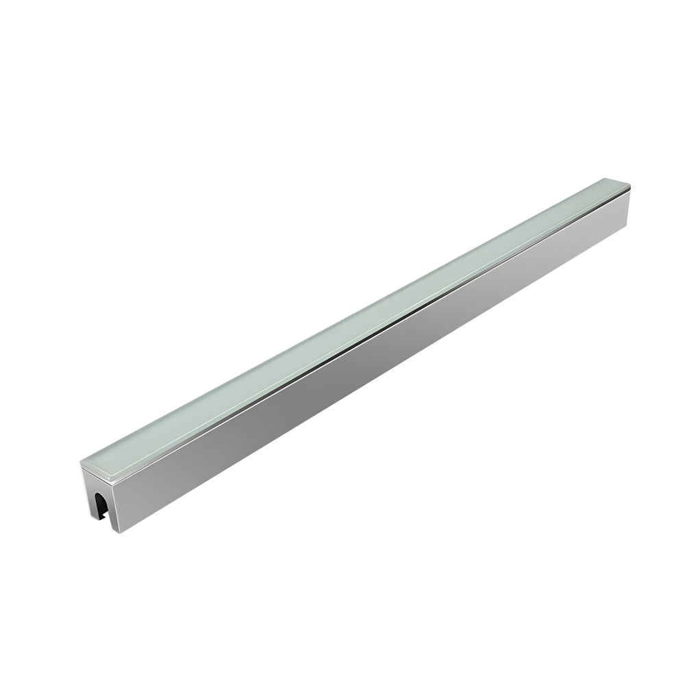 Minimalist LED Strip Step & Deck Light — Stainless Steel and Frosted Glass, 12W Hardwired, IP67, Three Color Temperatures, 39.4"