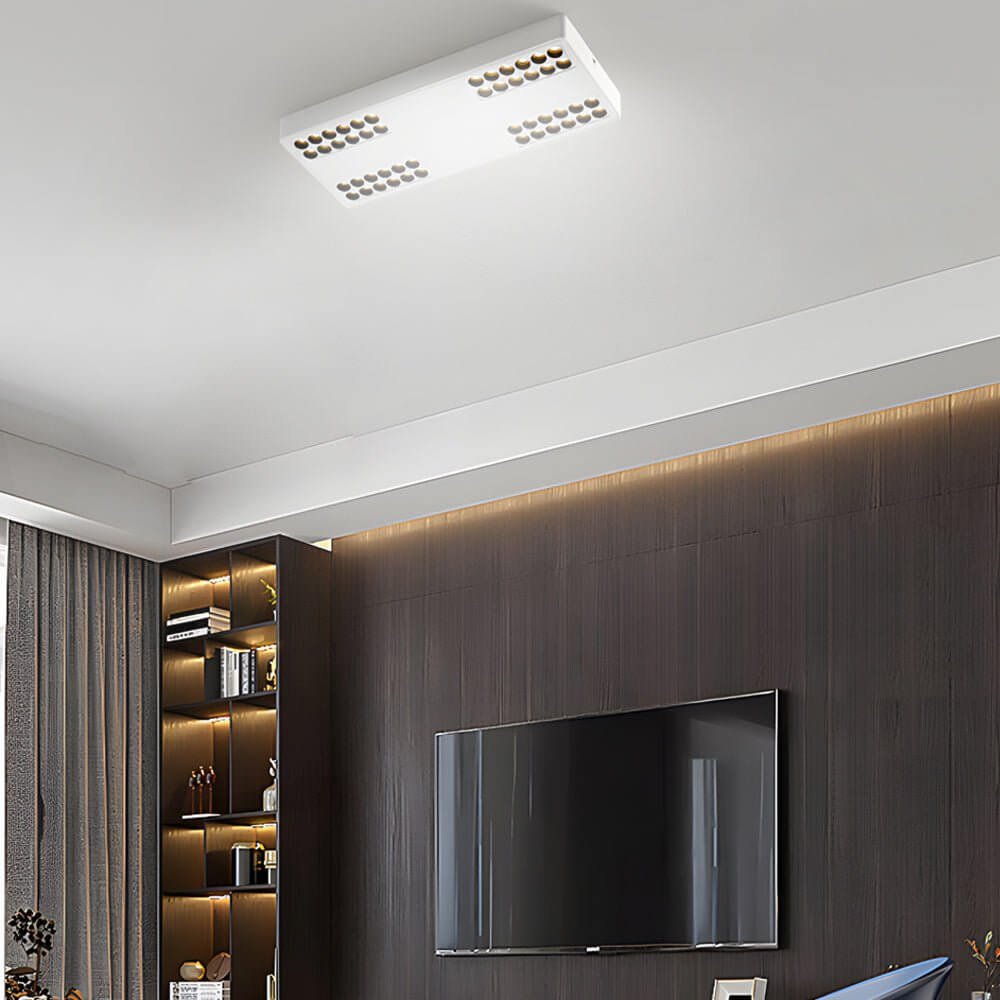 aluminum led flush mount ceiling downlight squarerectangle design