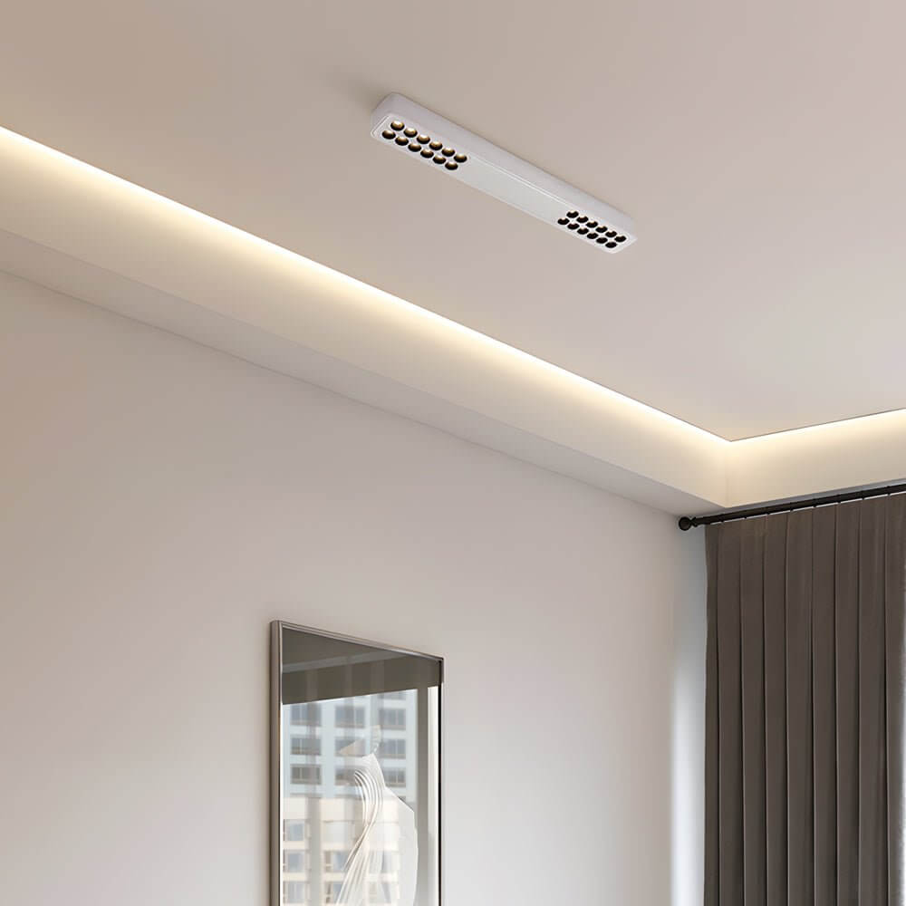 aluminum led flush mount ceiling downlight squarerectangle design