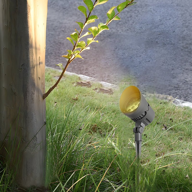 Adjustable Modern Outdoor Spotlight — Black Die-Cast Aluminum, 18W LED, IP65 Weatherproof