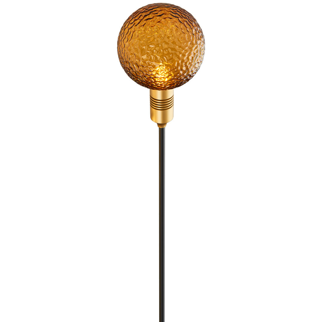 Reed-Shaped Glass Sphere Path Light — Aluminum, LED, IP65, 28"–55.5" Heights, Brown / Green / Clear