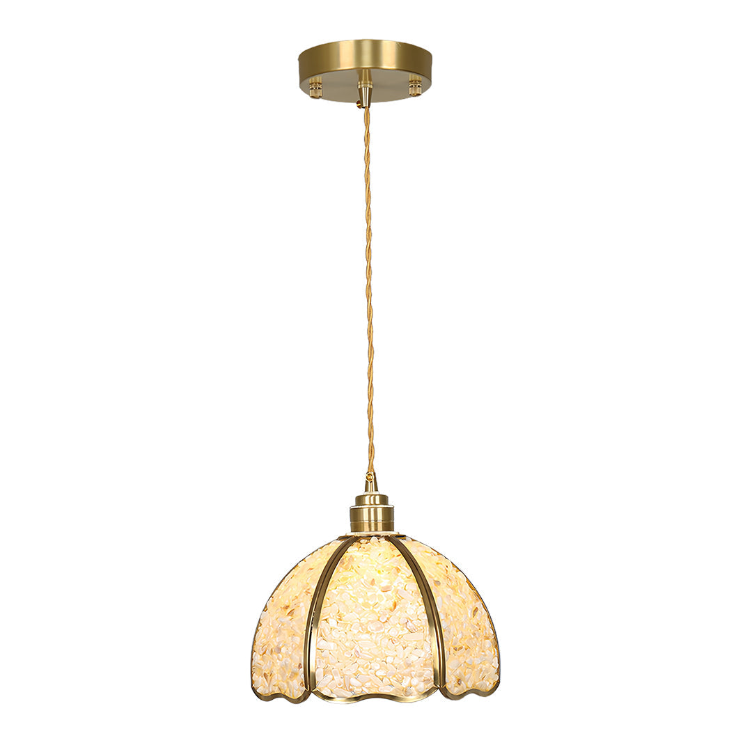 Vintage Crystal Mini Pendant — Full Copper, E27, 12W LED, Three-Color Dimming, 8.66" Diameter, 7 Styles