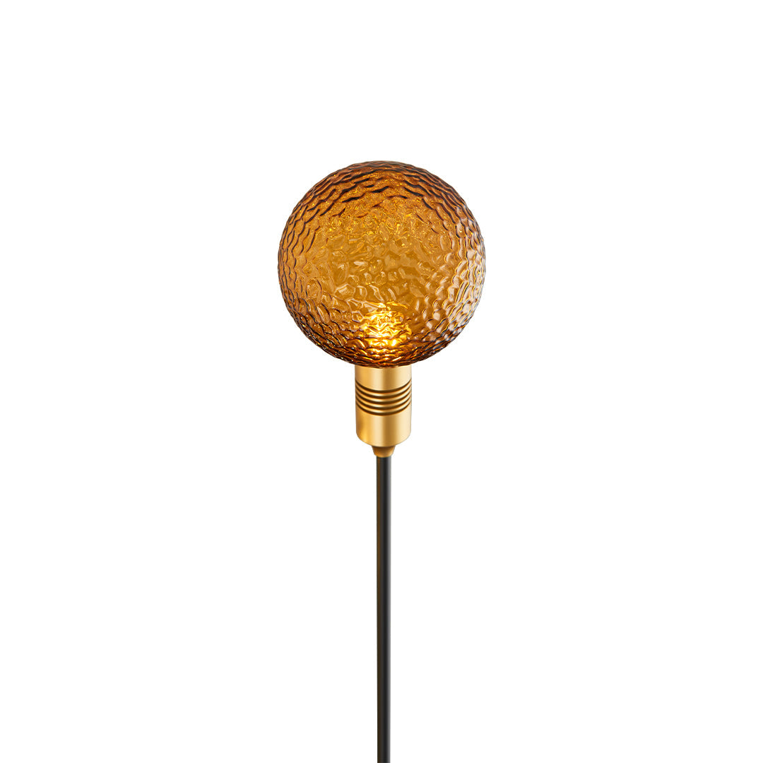 Reed-Shaped Glass Sphere Path Light — Aluminum, LED, IP65, 28"–55.5" Heights, Brown / Green / Clear