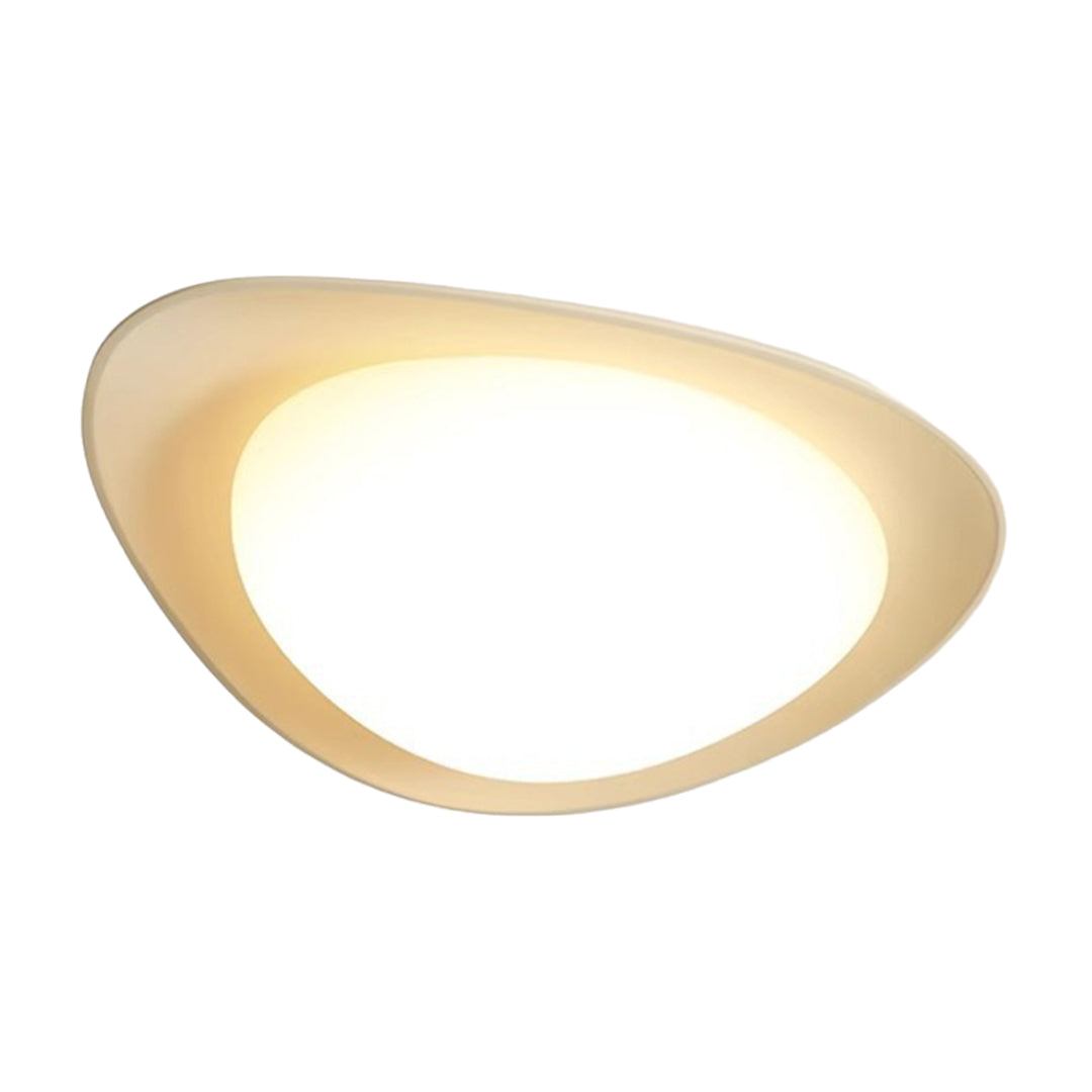 Pebble Flush-Mount Ceiling Light — Resin & PE, Full Spectrum LED, 3-Step Dimming, 18" / 24", 24W / 36W