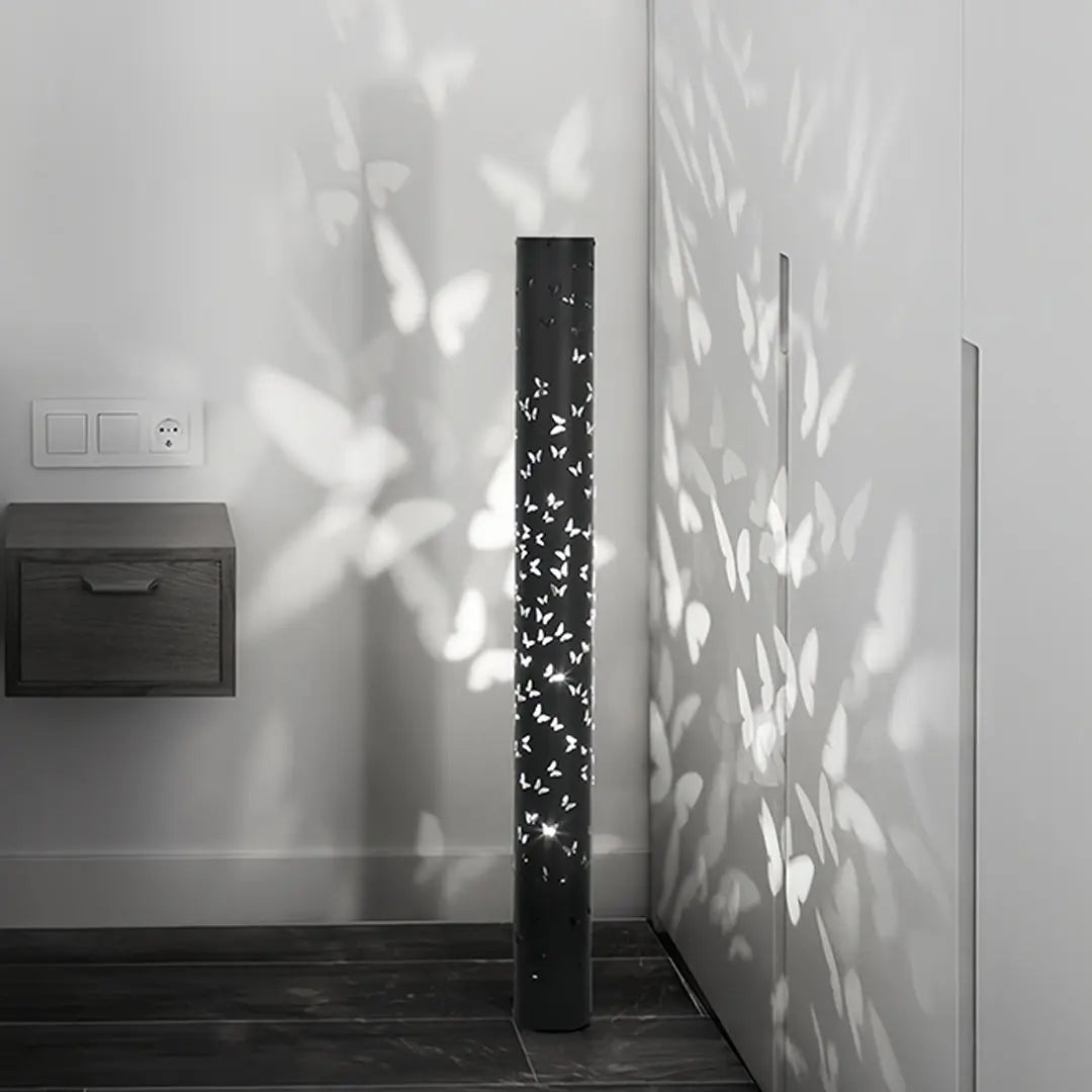 Decorative Column Lamp with Butterfly Floor Lamp Ambient Projector Luxe