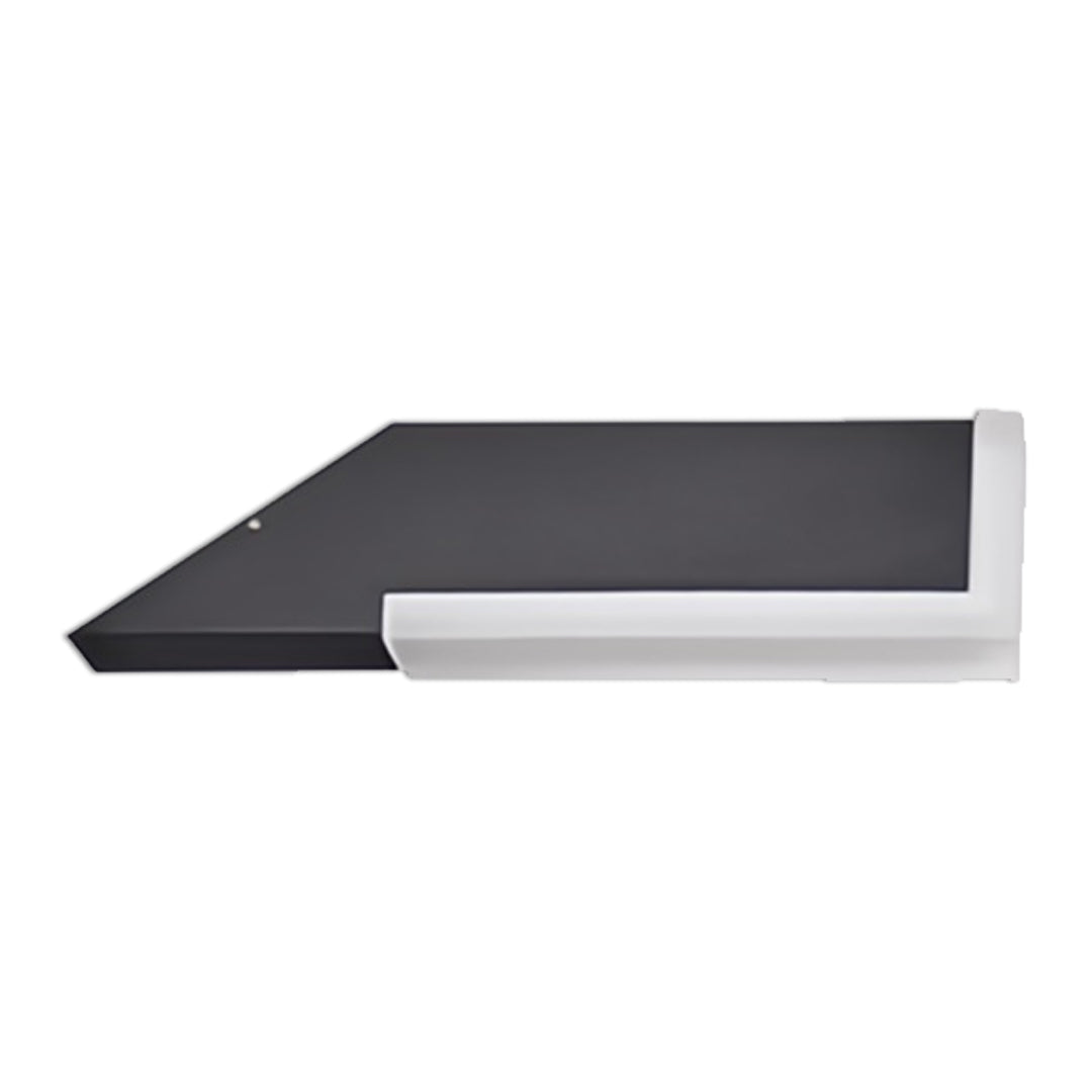 Minimalist Outdoor Wall Lantern — Black Aluminum, White Acrylic Shade, 12W LED, IP65, Hardwired