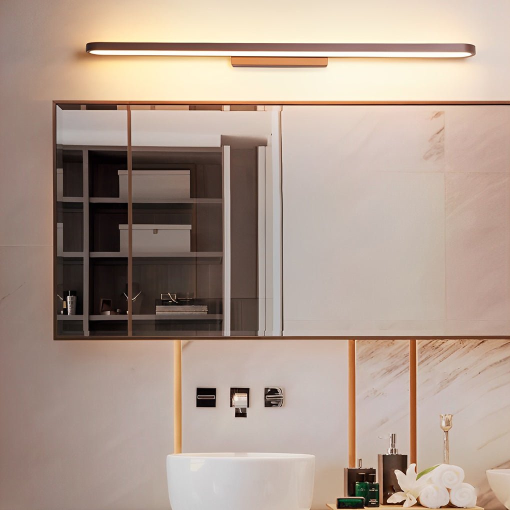 Annular Ring-Shaped Linear LED Vanity Light — Aluminum, Three-Step Dimming, 15.7"–47.2"