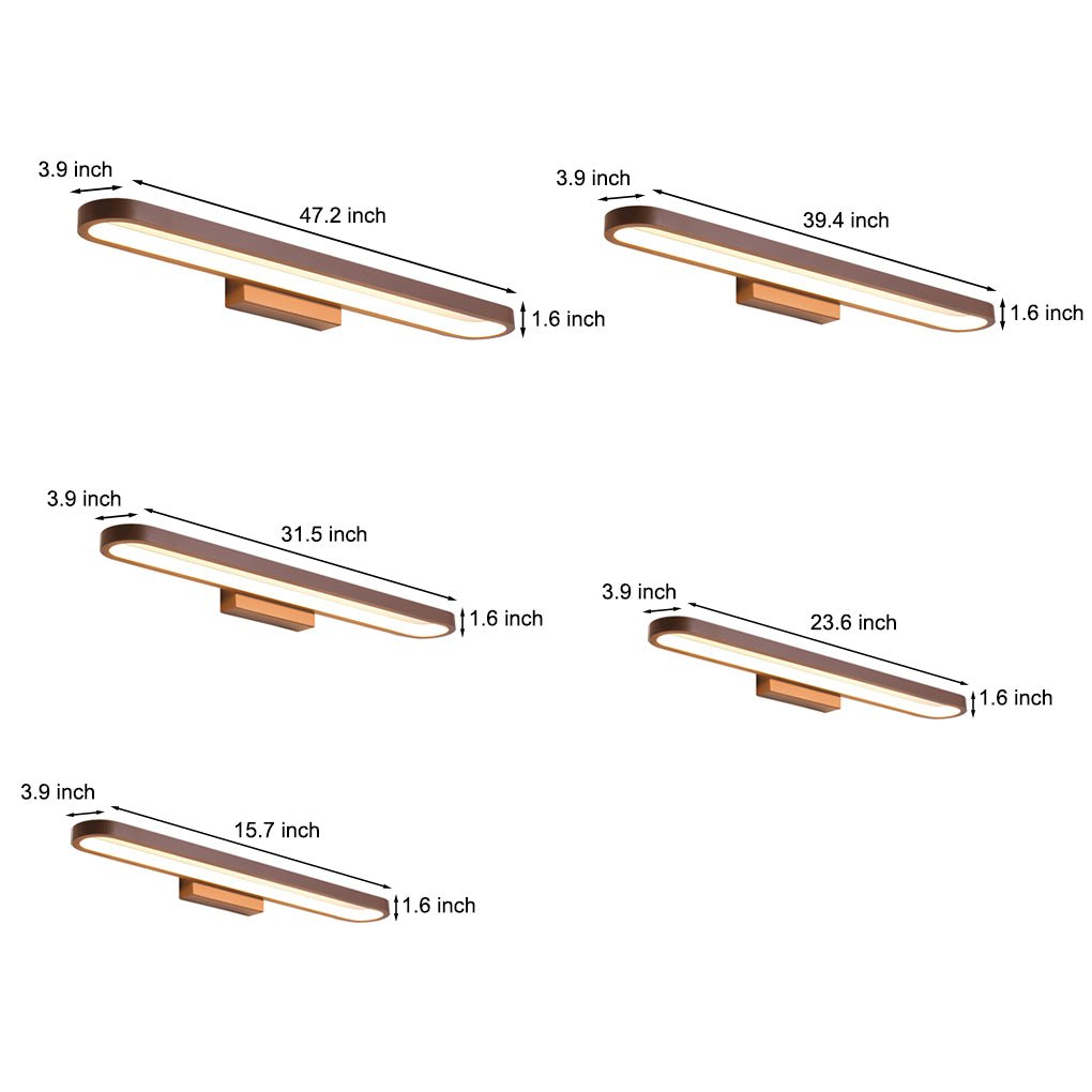 Annular Ring-Shaped Linear LED Vanity Light — Aluminum, Three-Step Dimming, 15.7"–47.2"
