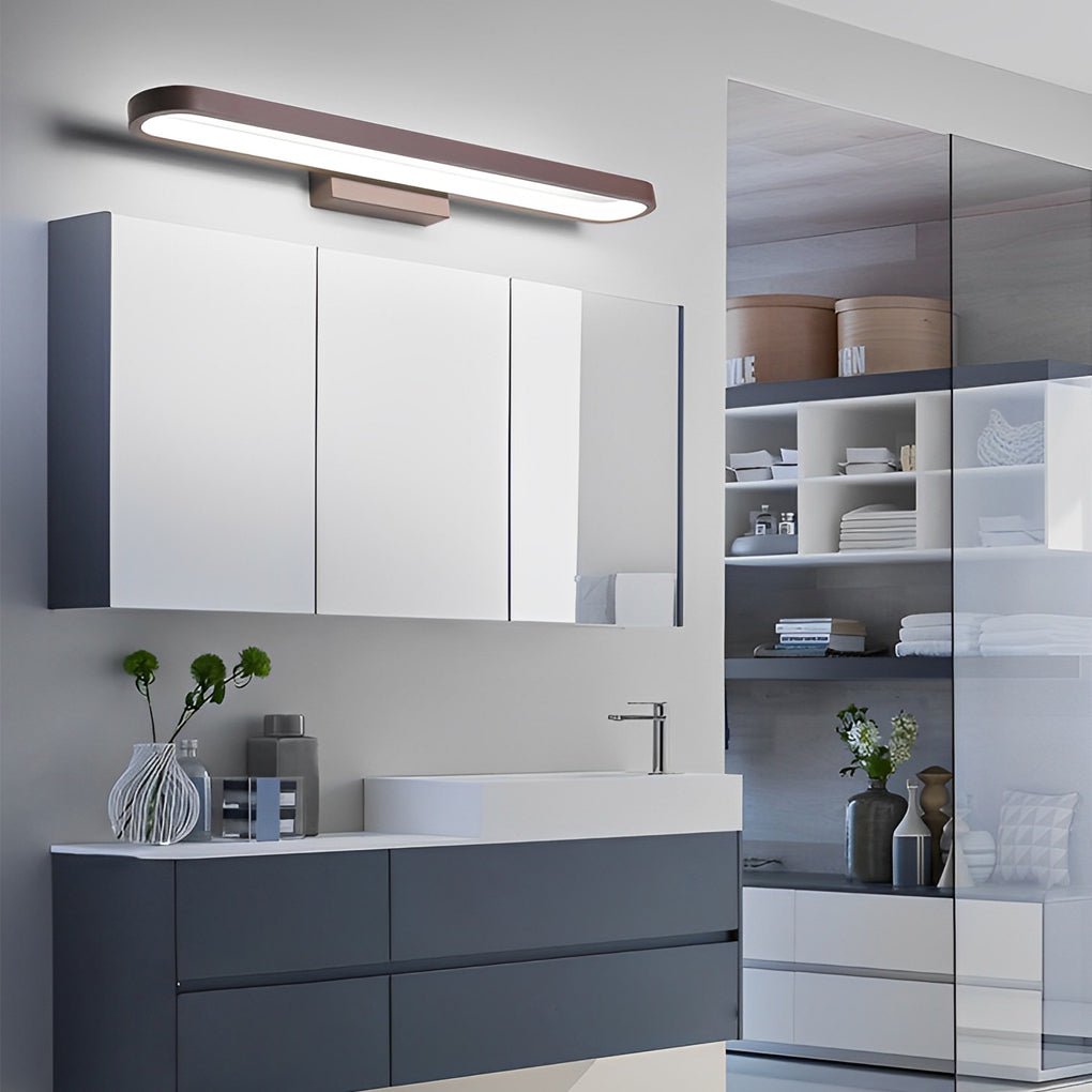 Annular Ring-Shaped Linear LED Vanity Light — Aluminum, Three-Step Dimming, 15.7"–47.2"