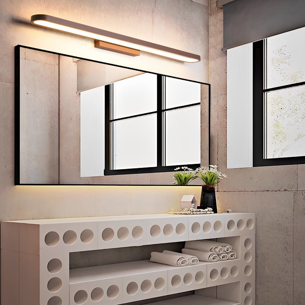 Annular Ring-Shaped Linear LED Vanity Light — Aluminum, Three-Step Dimming, 15.7"–47.2"
