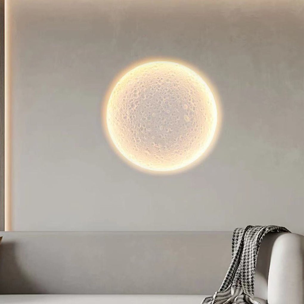anti glare moon inspired led embedded wall light for background walls