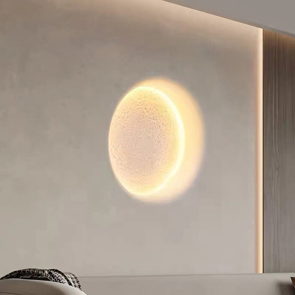 anti glare moon inspired led embedded wall light for background walls