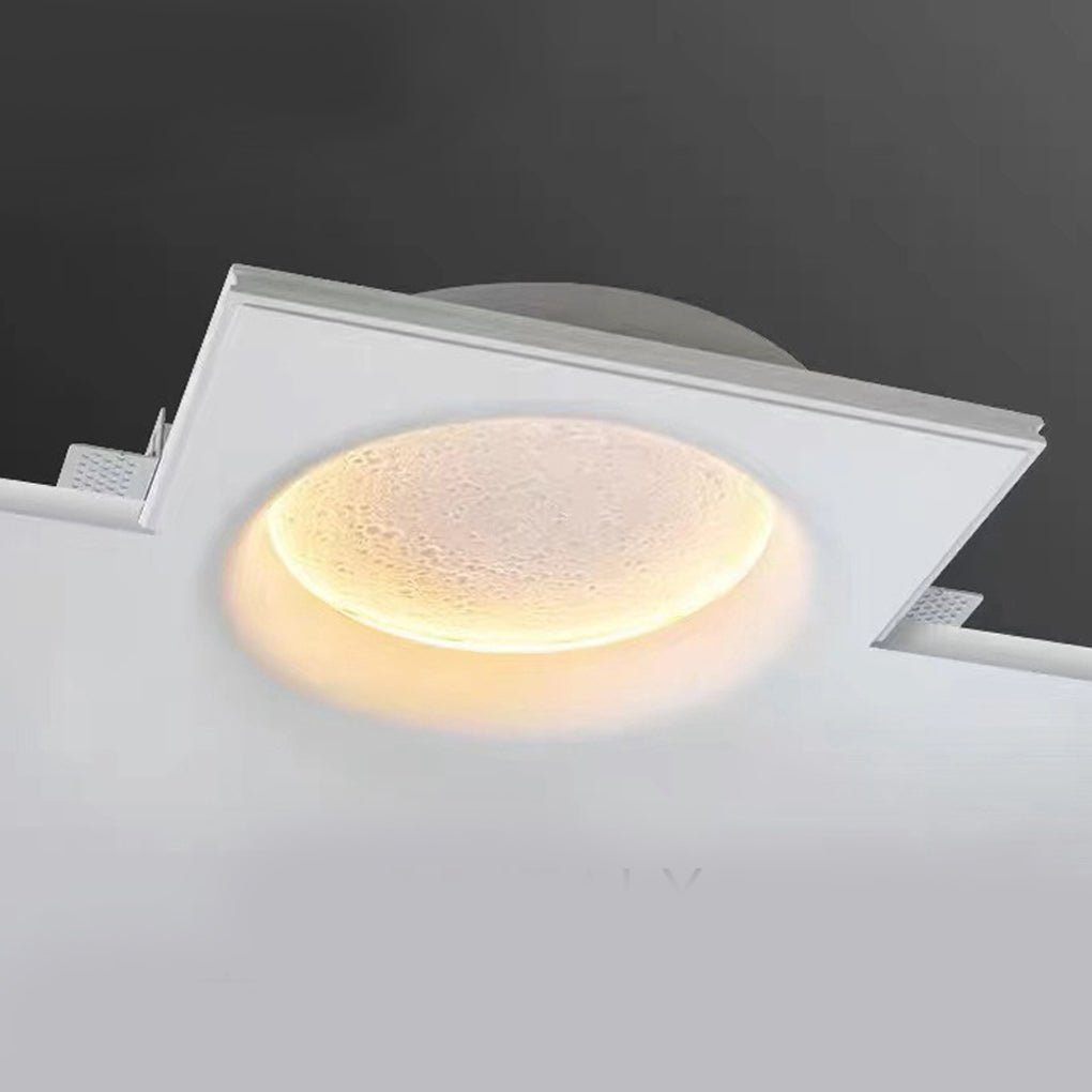 anti glare moon inspired led embedded wall light for background walls