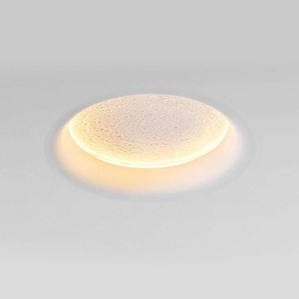 anti glare moon inspired led embedded wall light for background walls