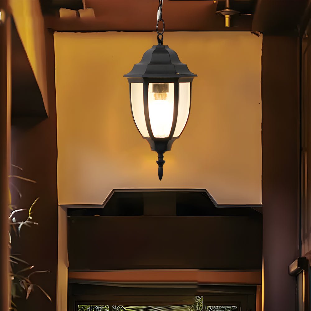 European Style Outdoor Chandeliers: Antique Aluminum Waterproof Glass Design