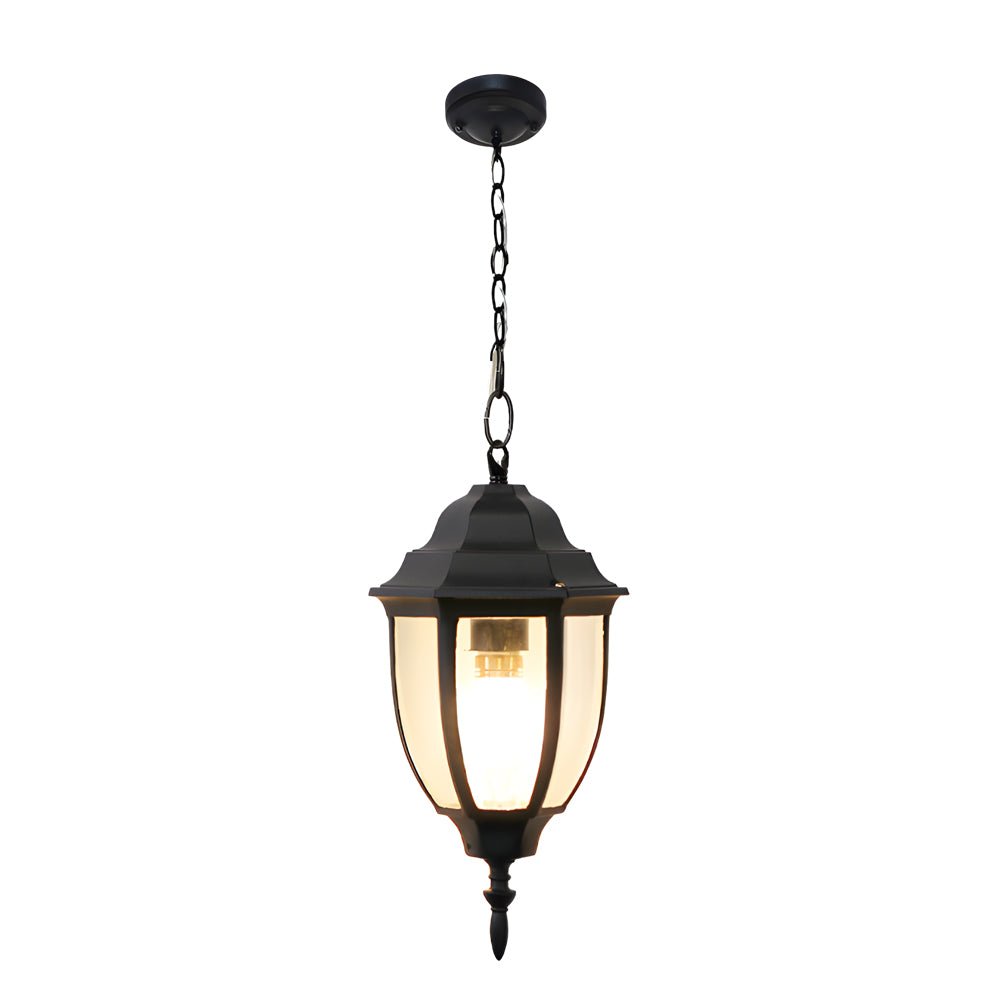 European Style Outdoor Chandeliers: Antique Aluminum Waterproof Glass Design