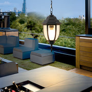 European Style Outdoor Chandeliers: Antique Aluminum Waterproof Glass Design