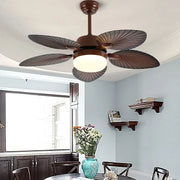 Retro Antique LED Ceiling Fan Lamp with Remote Control and Three Color Dimming Luxe