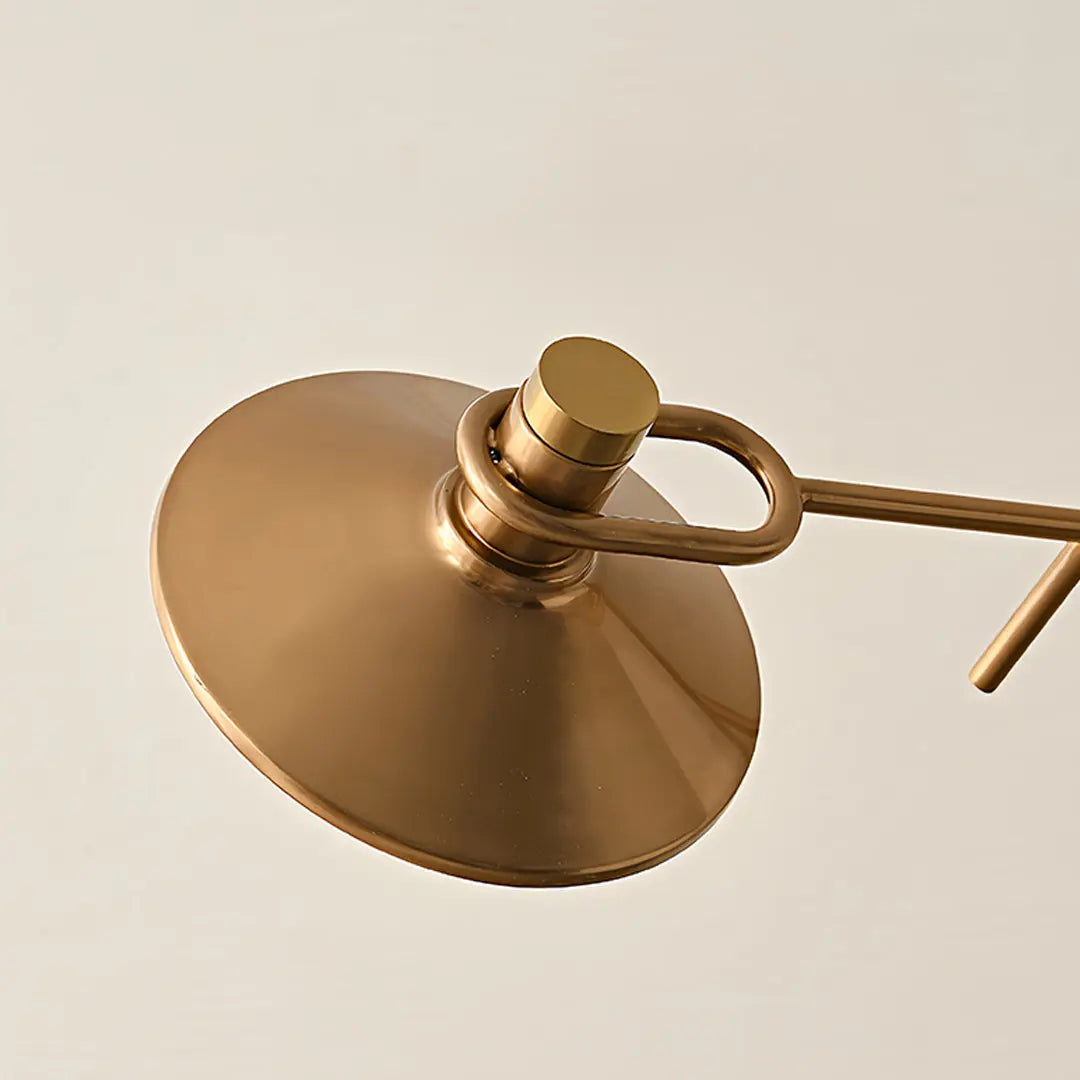 Adjustable Vintage Gold Floor Lamp - Tall Industrial Mid-Century Design Luxe